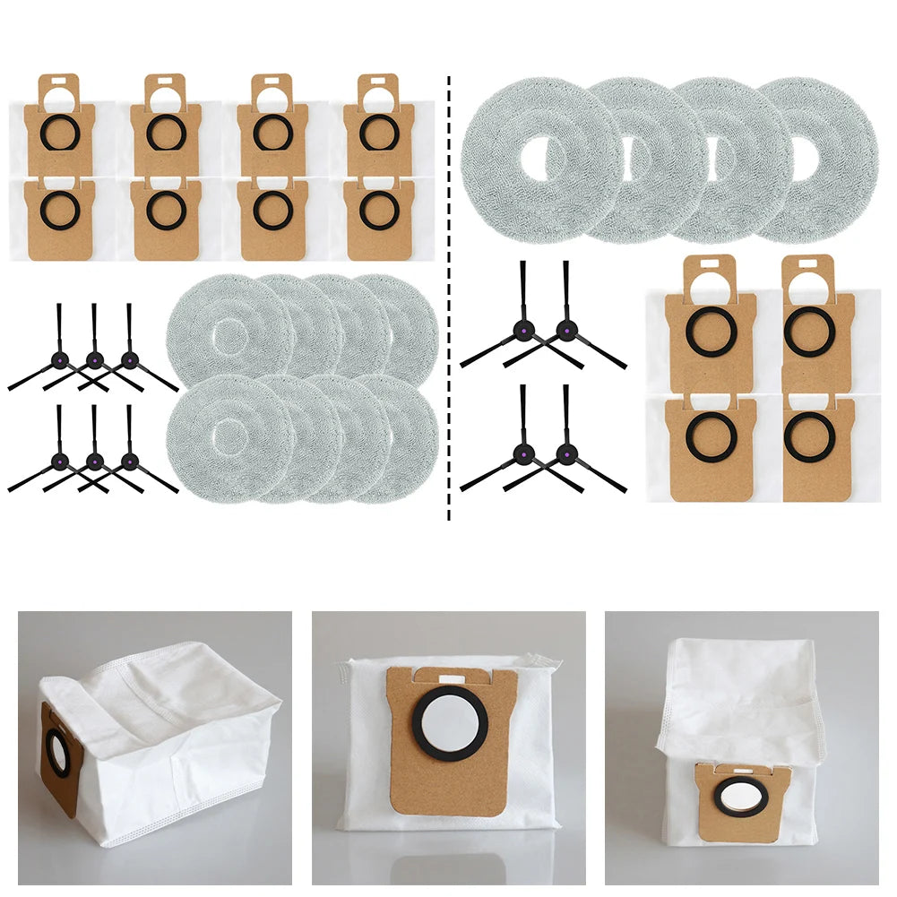 For JONR For P20 PRO Vacuum Accessories Parts：Mop Cloth Dust Bag Side Brush Cleaning Accessories Set Qme