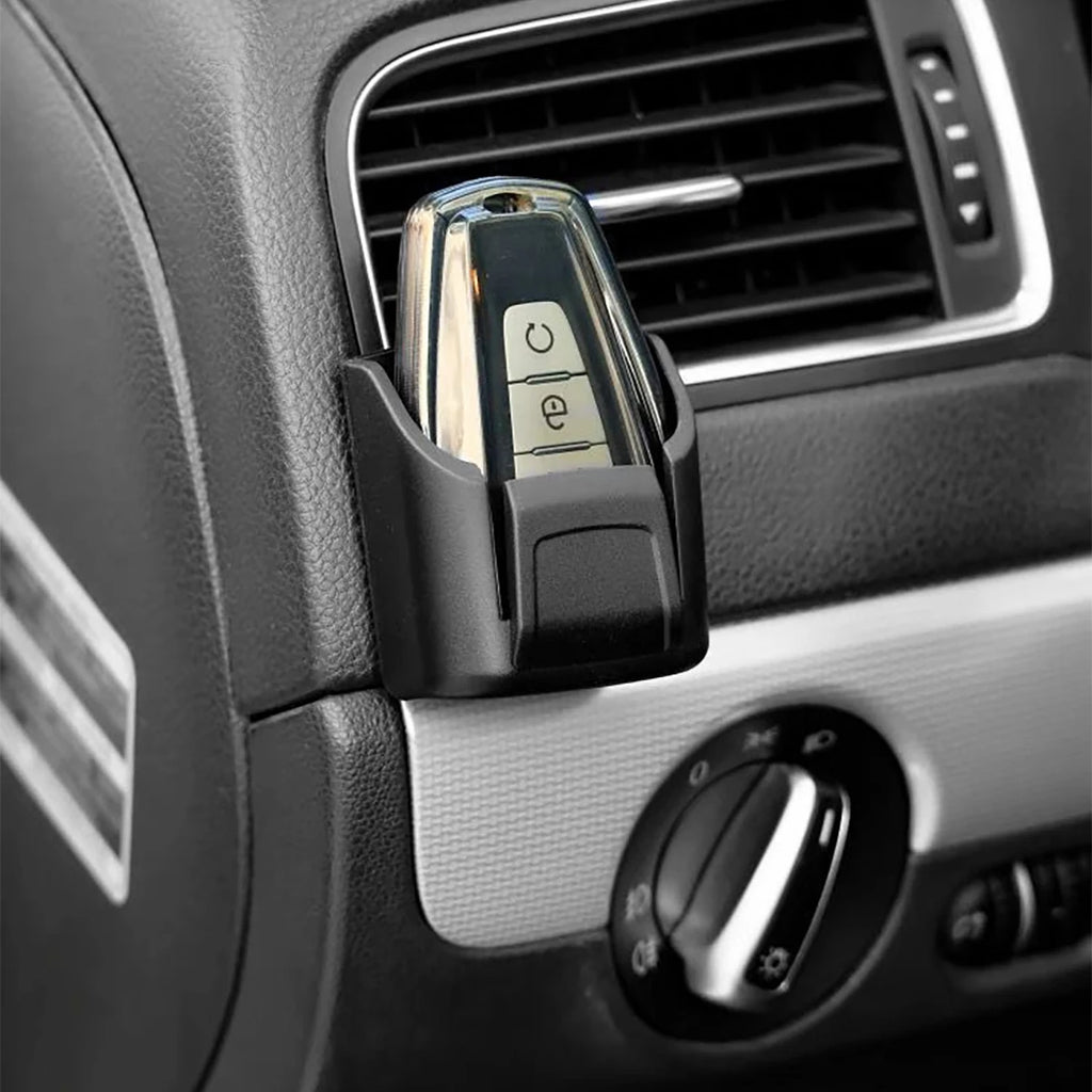 PVC Car Key Holder Remote Control Slot Durable Black Card Accessory Qme