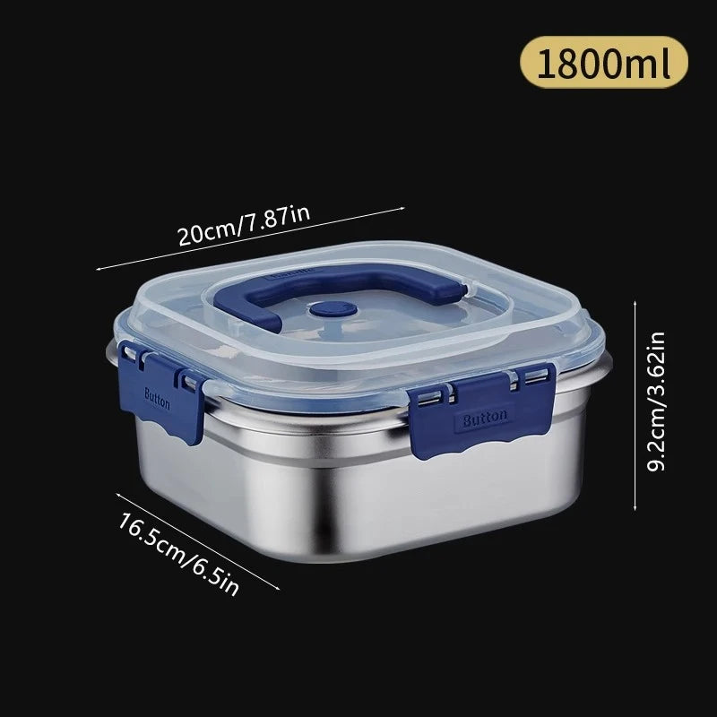 Lid Camping Picnic Bento Box Portable Stainless Steel Fruit Salad Qme