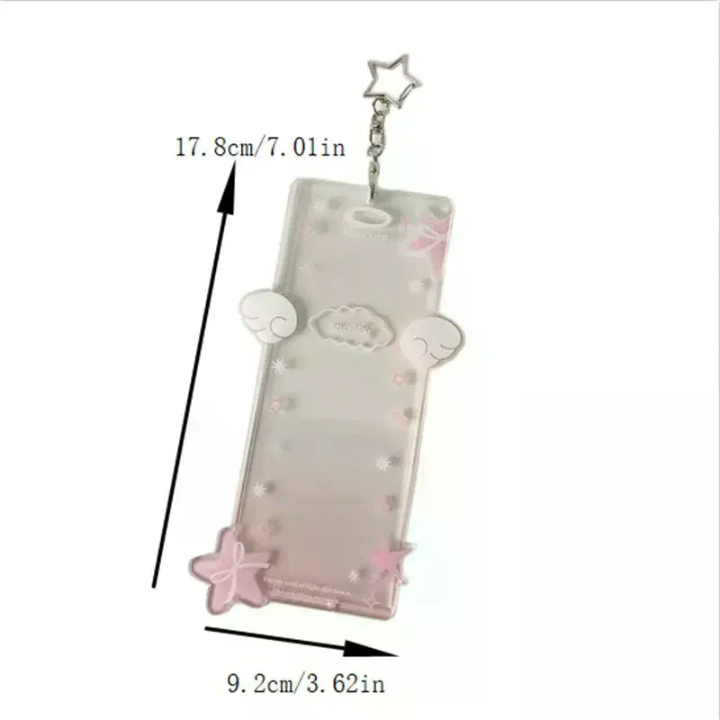 Cute Star Four-compartment Photocard Holder Acrylic Card Idol Photo Qme