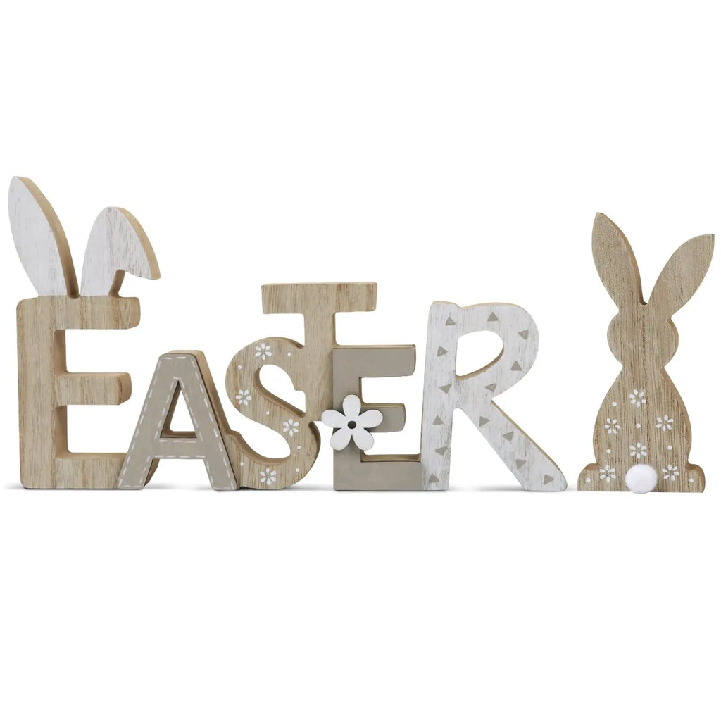 Easter Wooden Bunny Ornaments Home Table Decorations Festival Layout Qme 1pc M