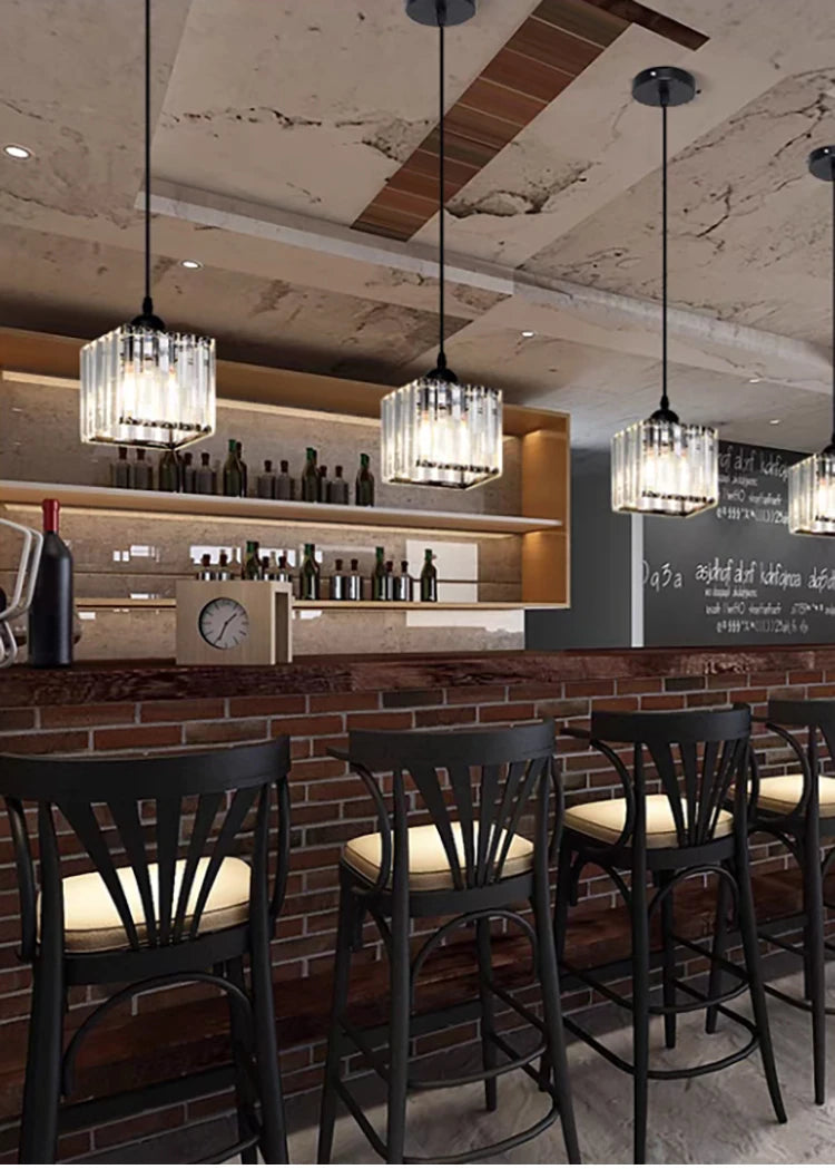 LED Creative Personality Crystal Ceiling Lamp Bedroom Restaurant Modern Simple Corridor Entrance European Style Small Chandelier Qme