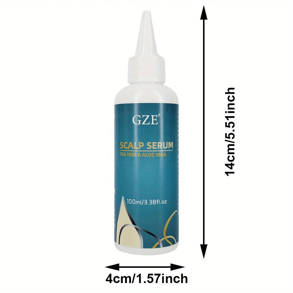 GZE Scalp Serum With Tea Tree & Aloe Vera Leave-In Conditioner Remove loose dandruff flakes For Dry Scalp for Women and Men Qme TEA TREE ALOE VERA
