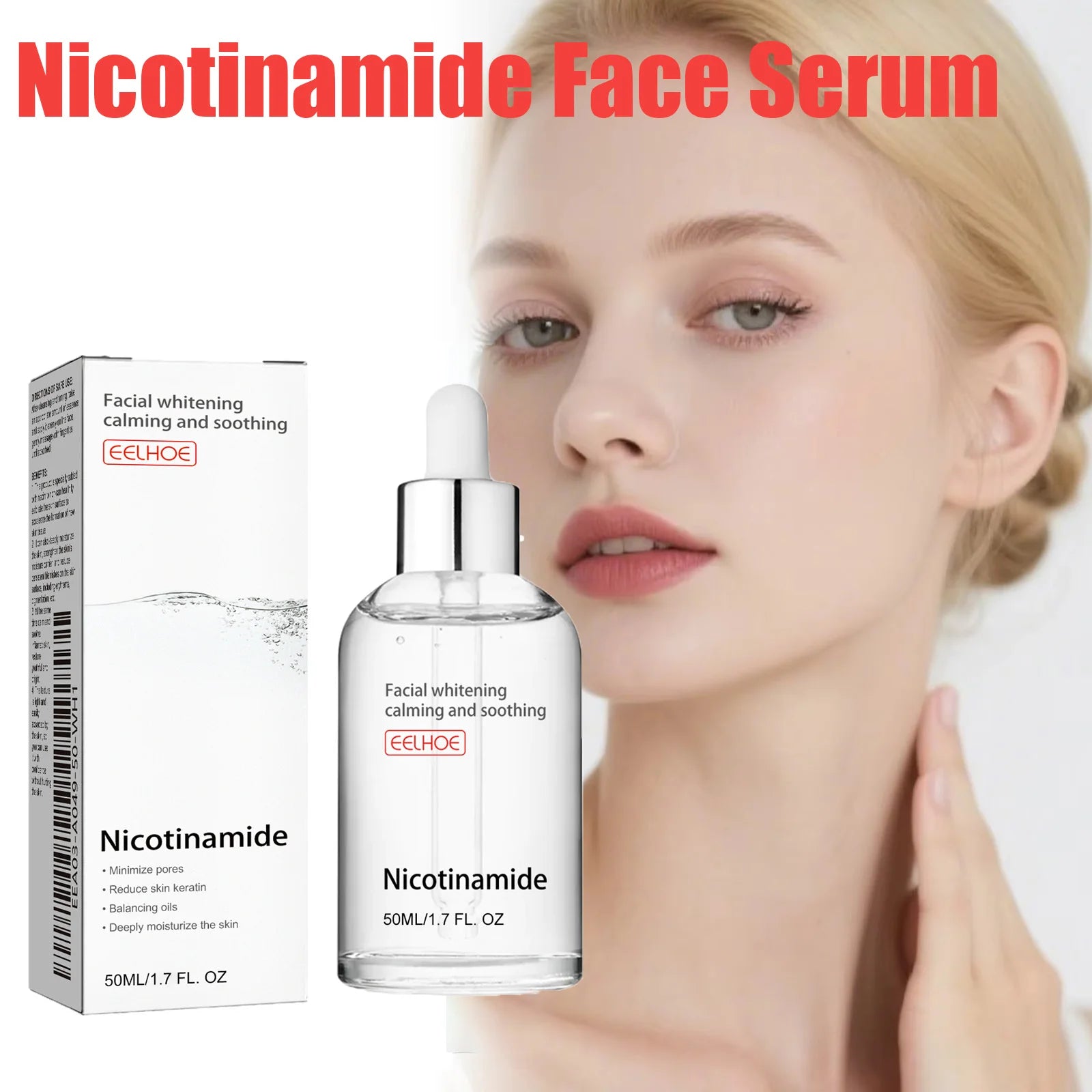 Niacinamide Face Serum Brightening Lighten Dark Spots Acne Marks Fade Blemishes Pigmentation Moisturizing Facial Essence Qme