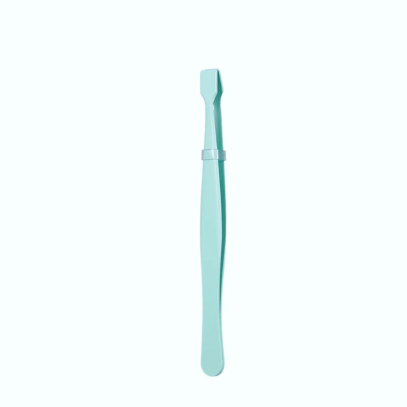 Professional Eyelash Extension Tweezers Flat Head Design That Fits Qme green