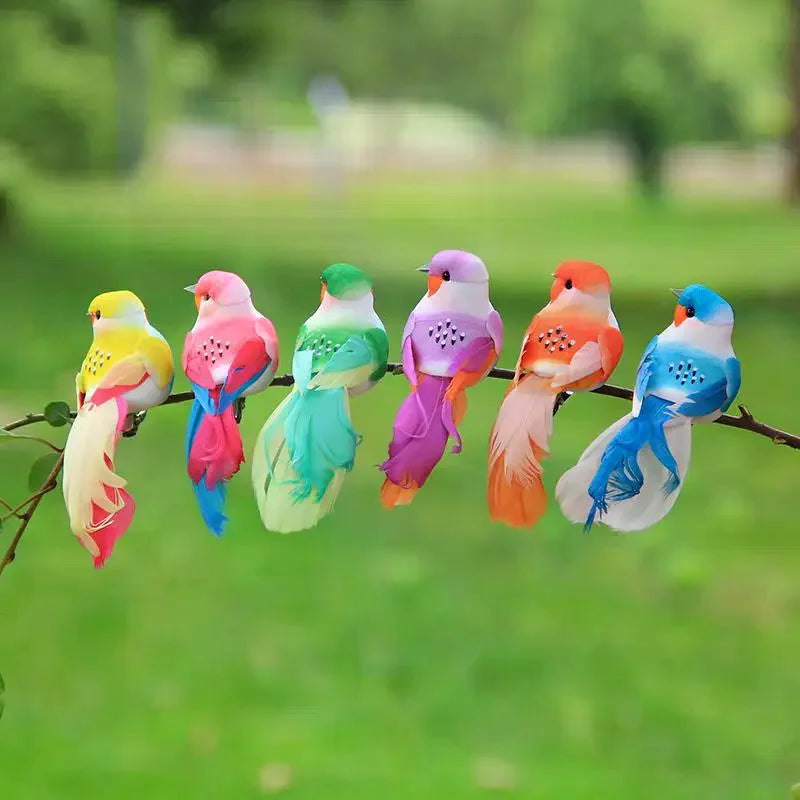 3D Fake Craft Birds Artificial Foam Feathers Birds Birthday Party Decorations Home Garden Wedding Decoration Qme