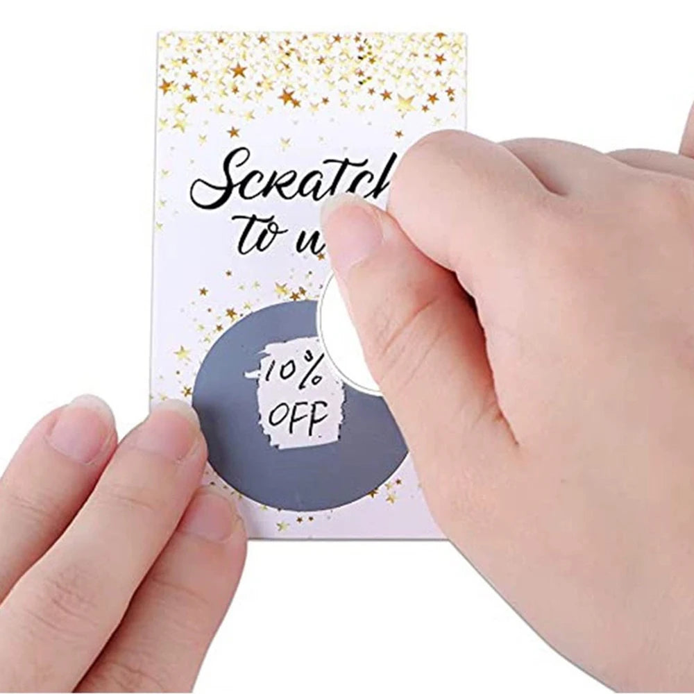 300Pcs 2.5cm/1inch Round Gold/Silver Self-adhesive Scratch Label Stickers,Can Be Used For Scratch Cards, Wedding Gift Cards Qme