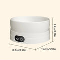 Heated Water Bowl for Dogs 4 Temperature Settings Pet Drinking Plate Thermal Heated Water Bowl for Chickens Ducks Birds Animals Qme White