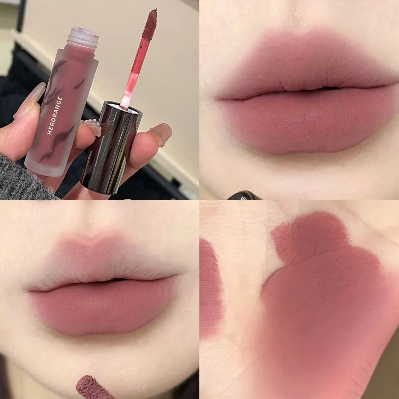 HERORANGE Lip Glaze Matte Velvet Fine Glitter Qme HR1013-02