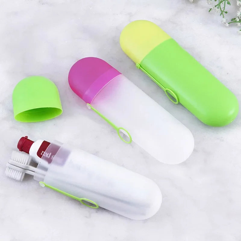 Portable Toothbrush Holder Cover Case Box Toothbpaste Travel Camping Qme