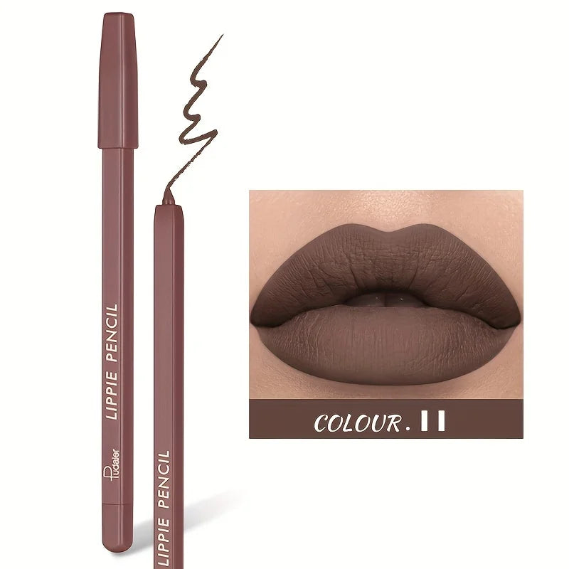 Matte Lip Liner Pen Pigment Waterproof Versatile Mixed Colors Qme 11