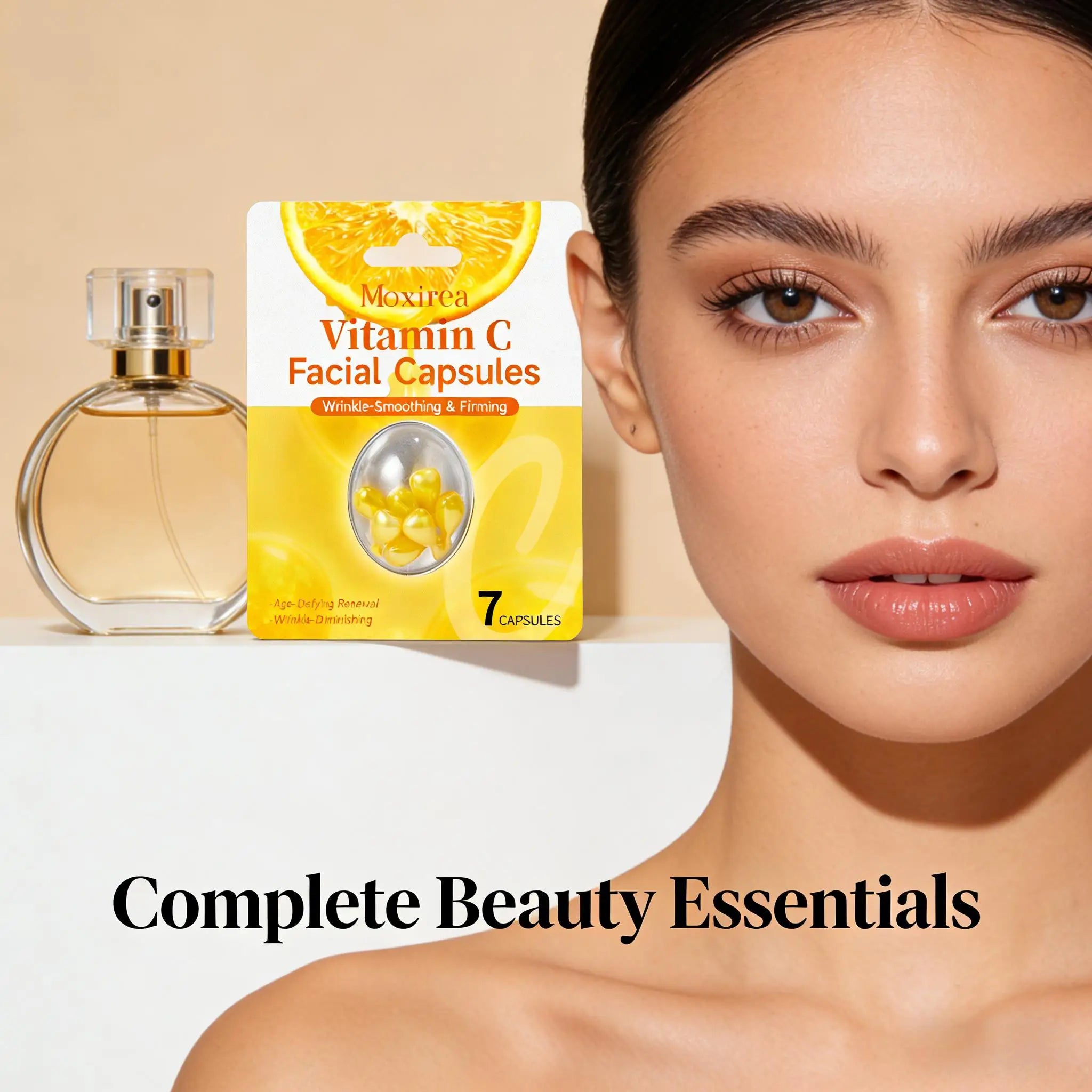 Vitamin C Extract Capsule Brightening Skin Firming Lifting Fade Fine Lines Smooth Moisturizing Repair Collagen Face Care Essence Qme