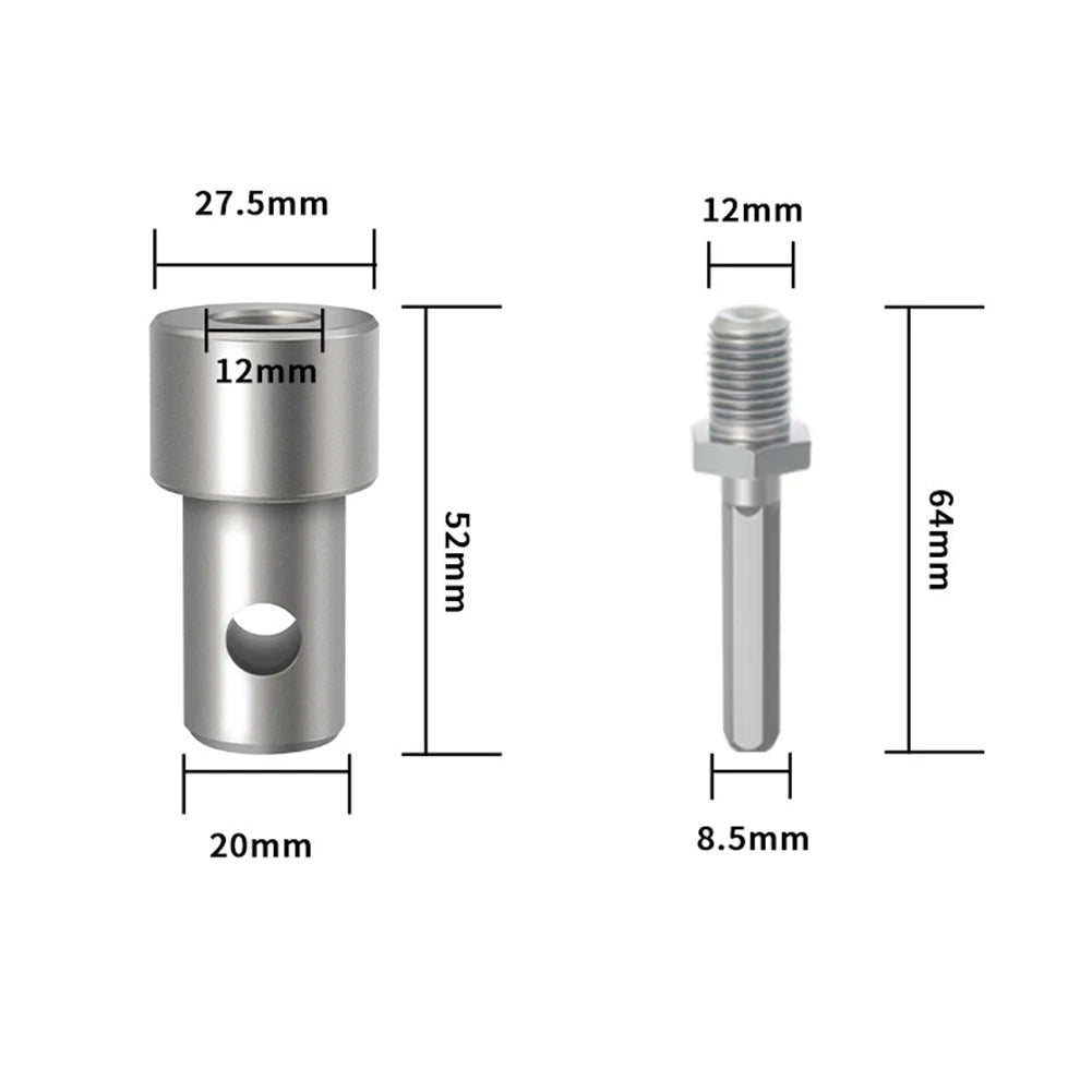 1*Round Handle Earth Auger Adapter Tool 4 Interface Types For Impact Wrench Hammer Machine Garden Auger Drill Connector Qme