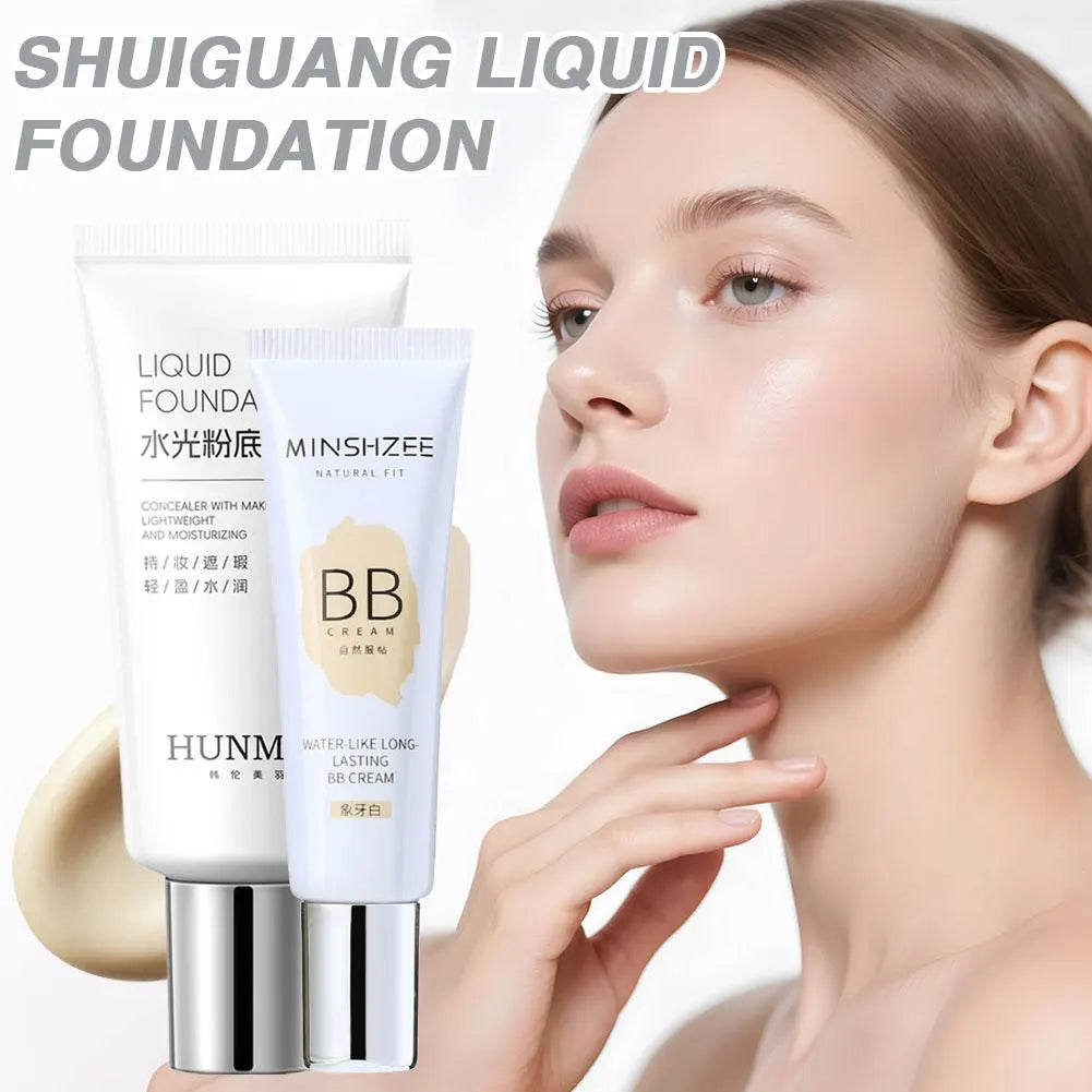 Coverage Liquid Foundation Makeup Super-blendable Moisturizing Gentle Qme