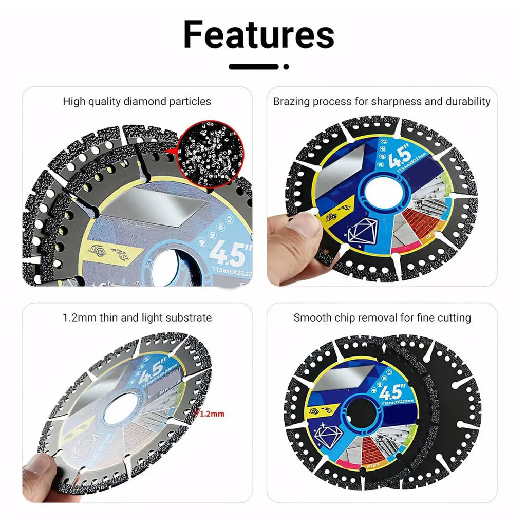 2026 Saw Cutting Wheel 4.5-Inch Angle Grinder Attachment Heavy Duty Saw Grinder Tools for Tiles Marbles Concrete Steel PVC Pipes Qme