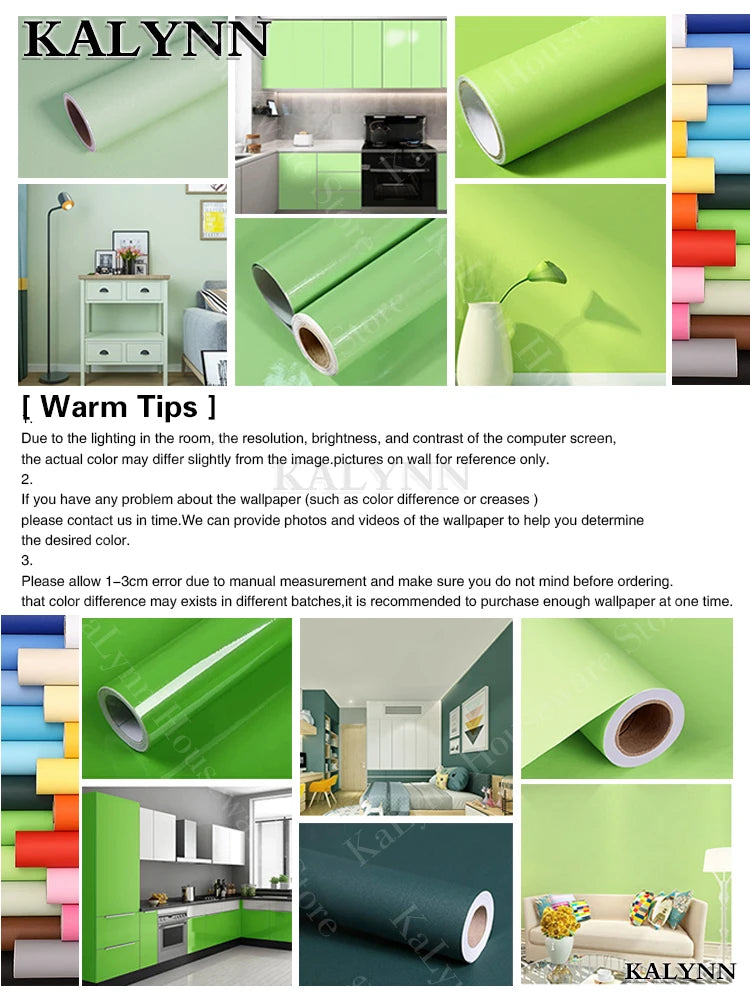 Sage Green Self-adhesive Wallpaper Vinyl Stick Peel Contact Paper Qme