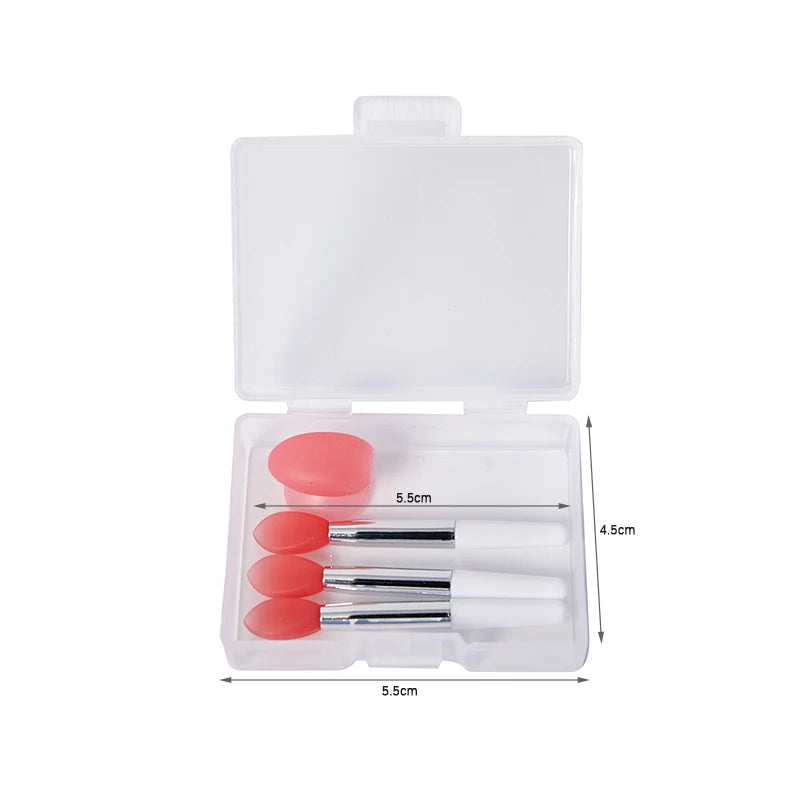 Soft Silicone Lip Balms Mask Brush Sucker Dust Cover Lipstick Qme