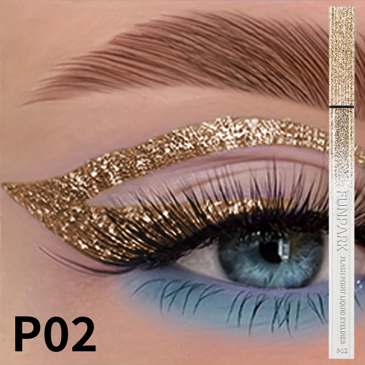 Glitter Liquid Eyeliner Pencil Waterproof Purple Pink Blue Eye Liner Qme P02