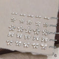 Shiny Zircon Nail Art Rhinestones Charms Bowknot Flower Nails Qme 6