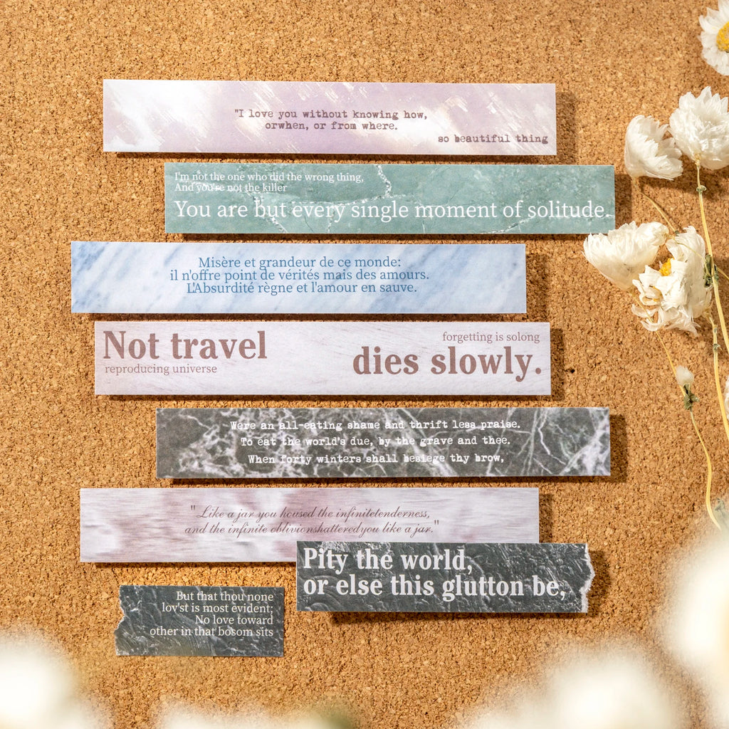 48 Sheets/Bag 100 Lines of Love Themed Sticker Set for DIY Scrapbooking Journal Planner Decoration Phone Case Laptop Qme