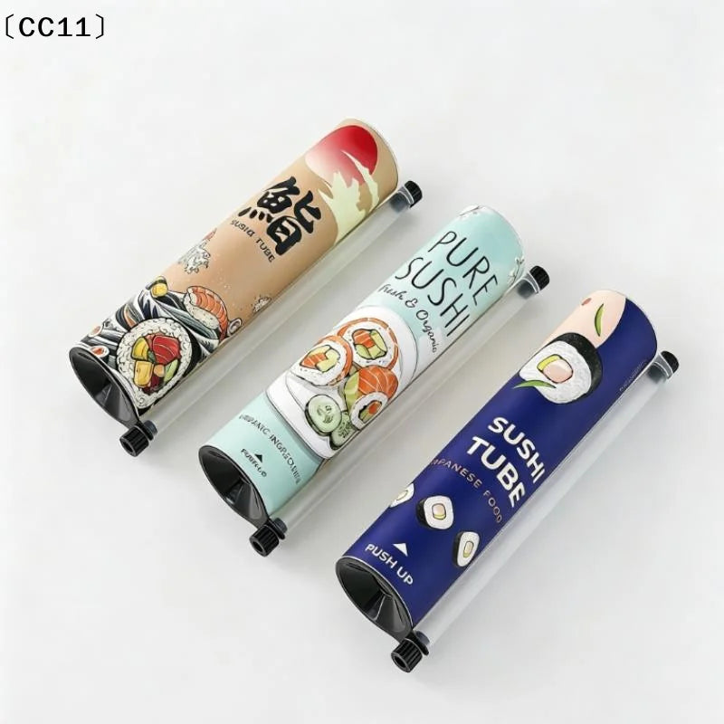 Round Sushi Push Box Sauce Straw Food Grade Mold Up Paper Bucket Qme