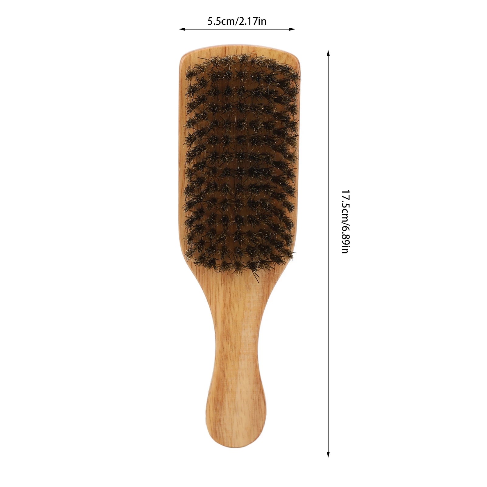 Beard Brush Double Sided Beard Brush Double Sided Beard Brush Imitation Brush with Rubber Wood Handle for Men Qme