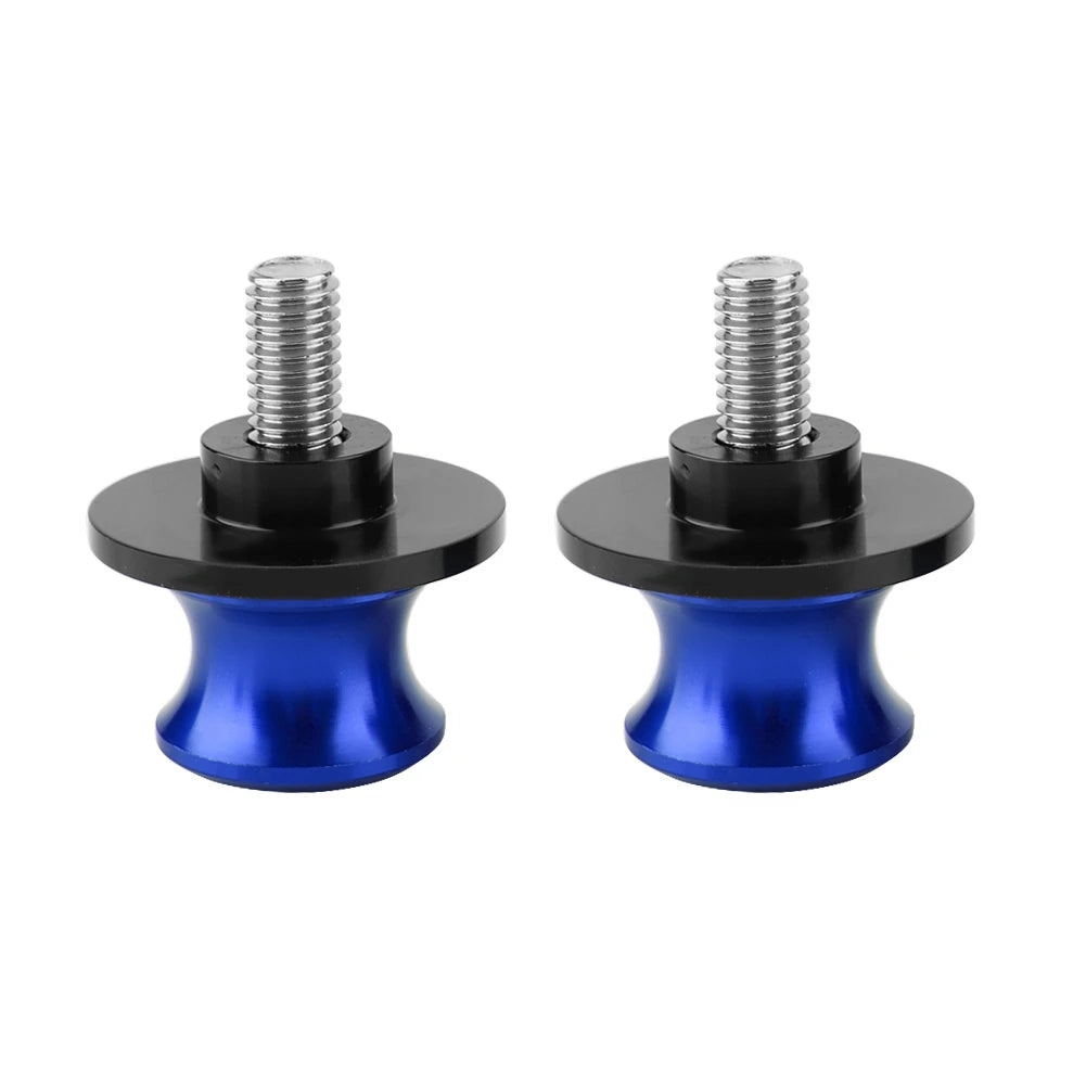 Rear Stand Swing Arm Spools 8mm Motorcycle CNC Rear Stand Swing Arm Spool Sliders Stand Swingarm Bobbins Swing Arm Spool Qme Blue