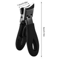 Slanted Nail Clippers Wide Jaw Opening Slanted Curved Nail Trimmer For Thick/Ingrown Nails Stainless Steel Pedicure Tool Qme Black China Mainland