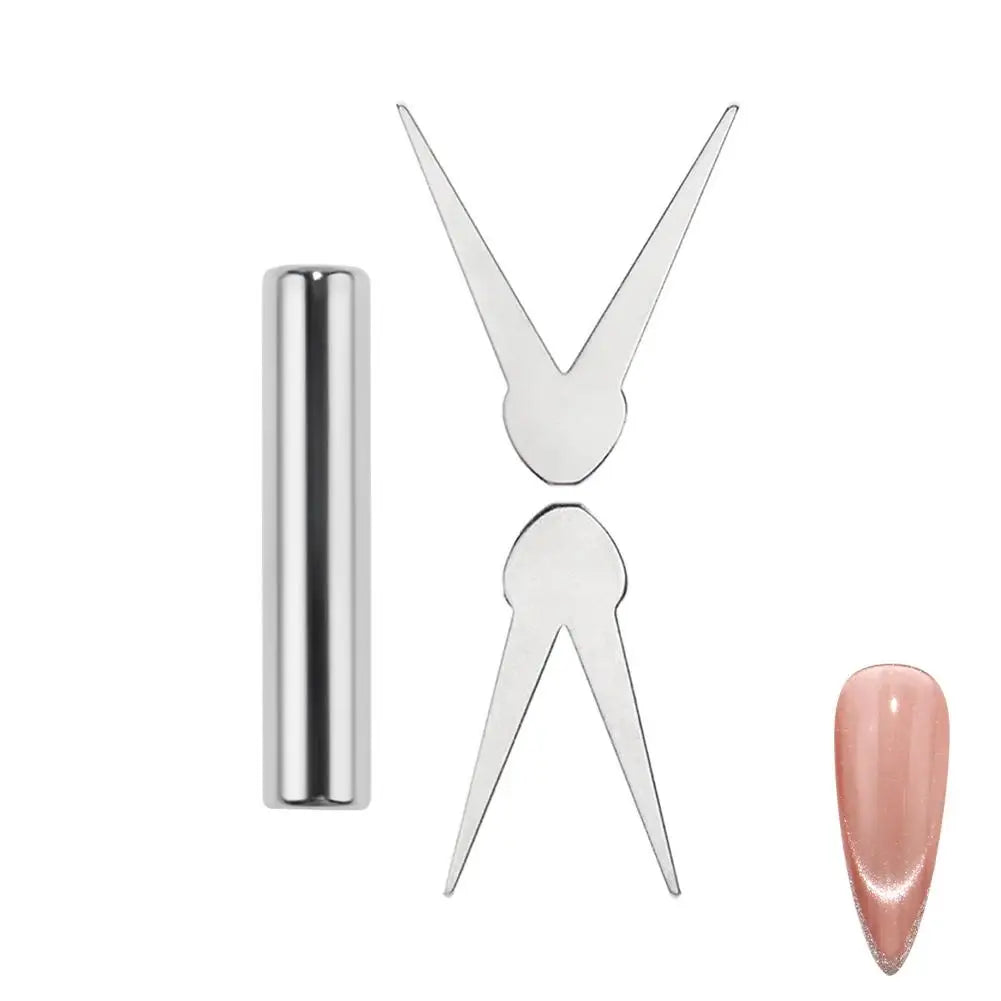 Cat Eye Nail Magnet Nails French Tool Stainless Steel Magnetic Rod Qme 3pcs kit