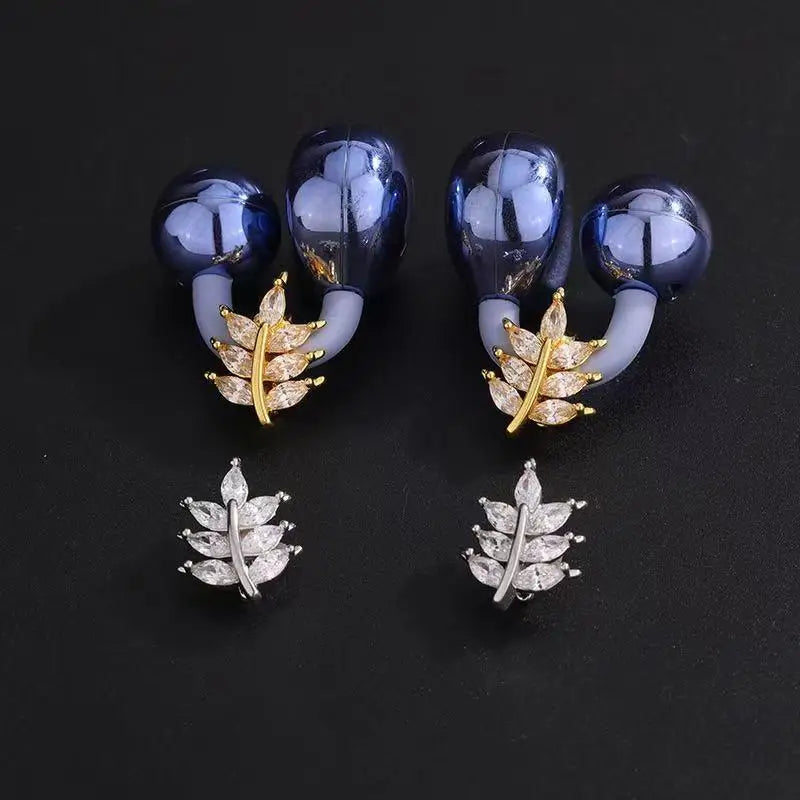 Shiny Flower Rhinestone Bluetooth Headset Clip Detachable Exquisite Qme B 1PC