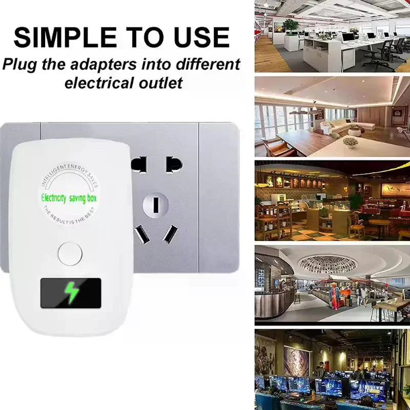 Intelligent Electricity Saving Box With Voltage Stabilization Power Saving For Home Office Daily Use Qme