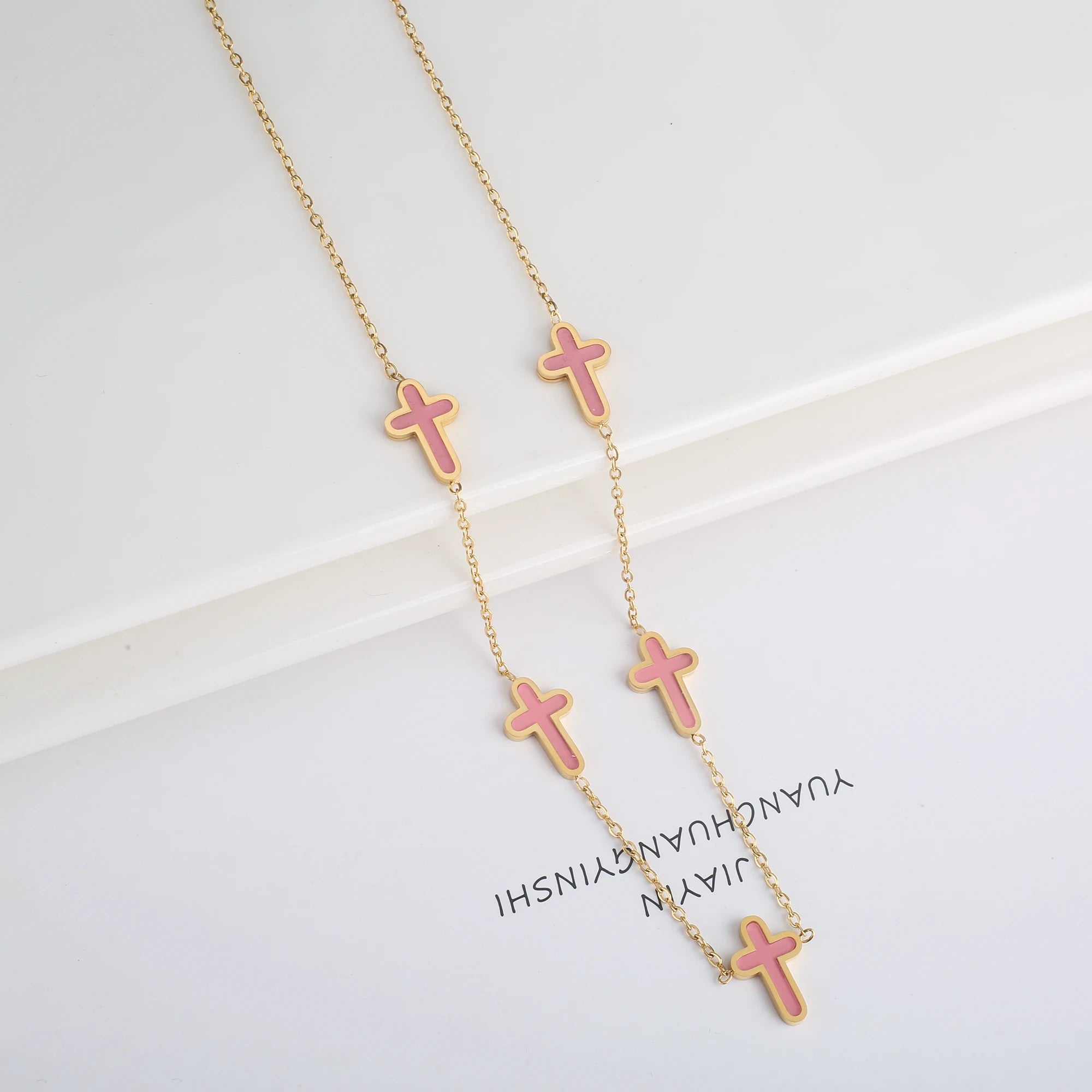INS Hot Sale Charms Stainless Steel Shell Cross Necklace Jewelry Set Bracelet Earrings Luxury for Party Daily Wear Jewelry Gift Qme Necklaces 2