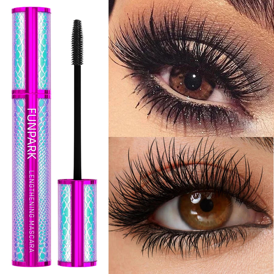 5D Black Eye Mascara Lengthened Thick Sweat Proof Silk Big Eyes Qme