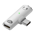 2 in 1 USB Type C To 3.5mm Headphone and Charger Adapter PD 100W Earphone Splitter Type C Adapter for Xiaomi Huawei iPhone 15 16 Qme White