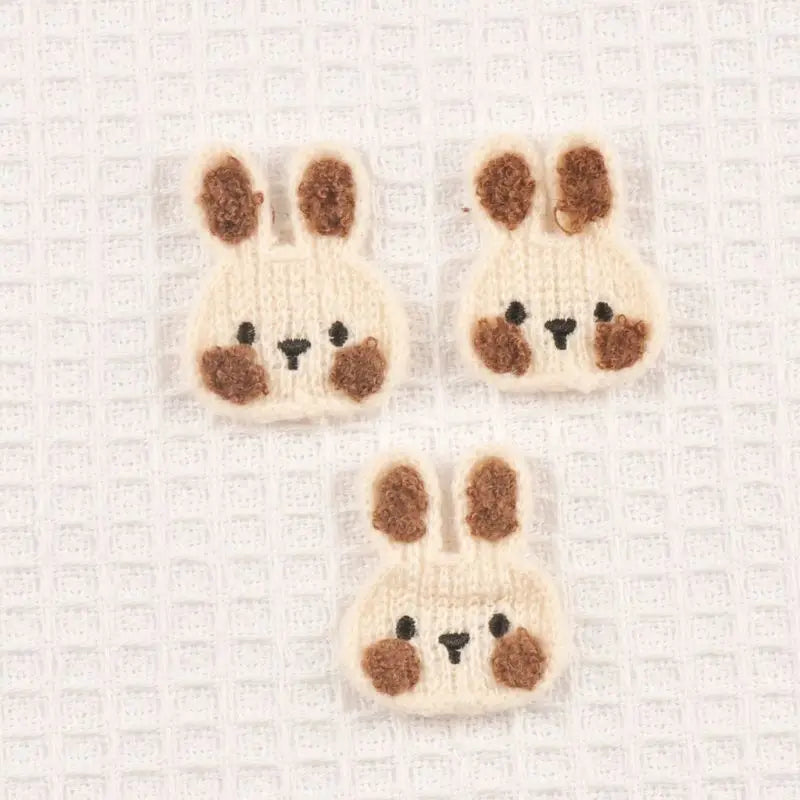 10pcs 36x47mm Multi Color Cartoon Rabbit Applique For Clothing Headwear DIY Decorative sewing Accessories Without Gum CP4170 Qme 10pcs 36x47mm 1