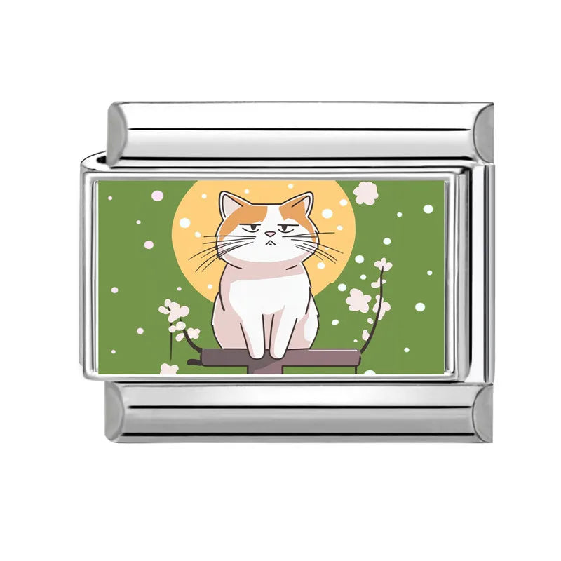 Design Cute Cartoon Animal Pet Series Cat Dog Rabbit Italian Link Fit