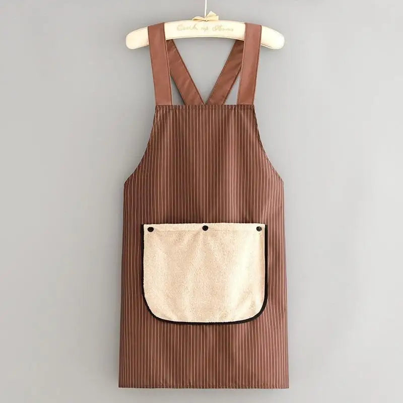 Kitchen Household Cooking Apron Men Women Oil-Proof Waterproof Adult Waist Fashion Coffee Overalls Apron Kitchen Accessories Qme Khaki