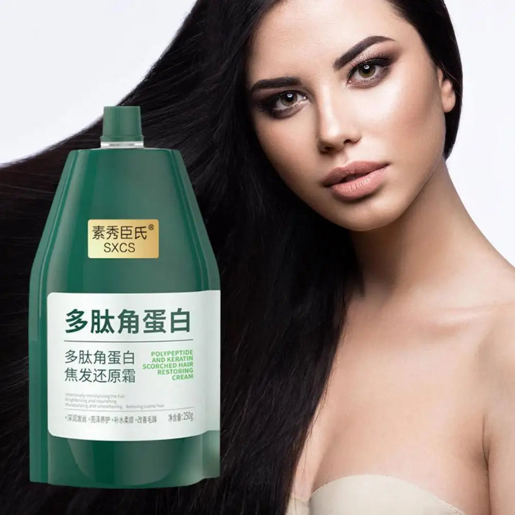 250g X3 Polypeptide Keratin Deep Conditioner Hair Mask Keratin Hair Restoring Cream Dry Damaged Burnt Hair Treatment Restoring Qme