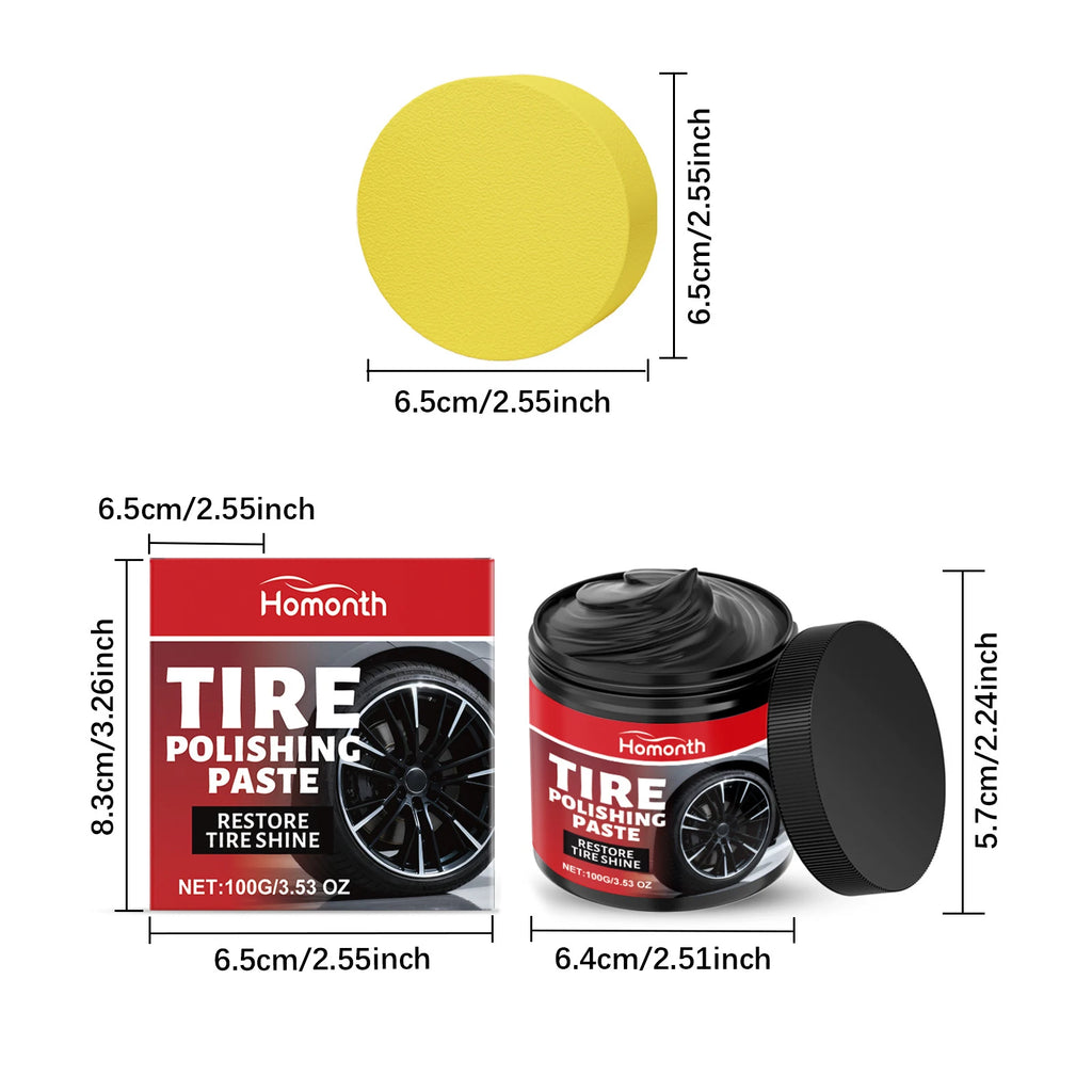 HOMONTH Tire Polishing Paste Automotive Refurbishing Maintenance Qme