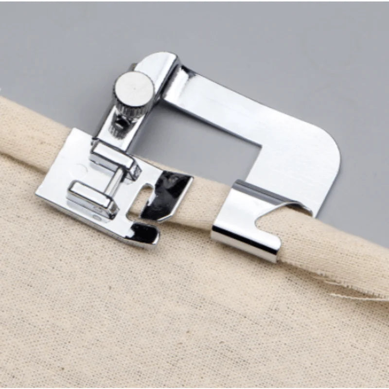 Household Sewing Machine Presser Foot | Piping Foot Suitable for Brother Singer, Steel Material, Color Qme