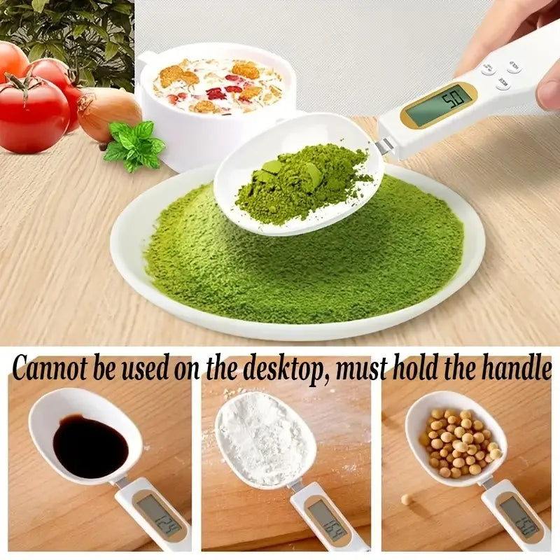Mini Spoon Scale Digital Kitchen Scale Electronic LCD Food Scale 0.1-500g Cooking Flour Milk Coffee Powder Weight Measure Spoon Qme