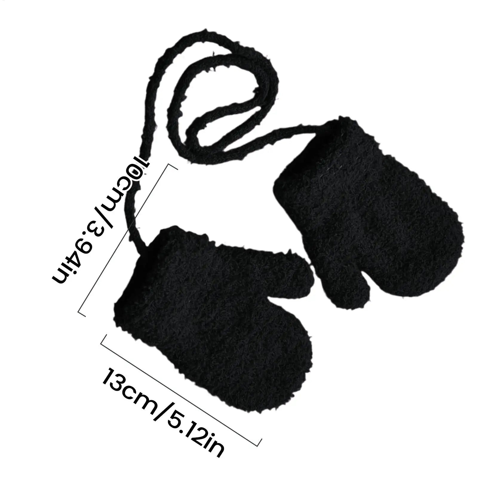 Toddler Mittens Soft Plush Toddler Winter Thermal Gloves Thermal Anti-Loss Cold Weather Protection Accessories for 1-3 Years Old Qme