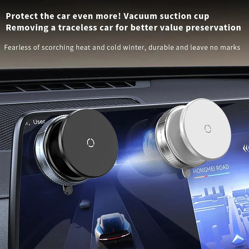 Magnetic Vacuum 360° Rotatable Car Moblie Phone Holder Universal GPS Navigation Stands For Car/Gym/Mirror/Shower/Smooth Surface Qme