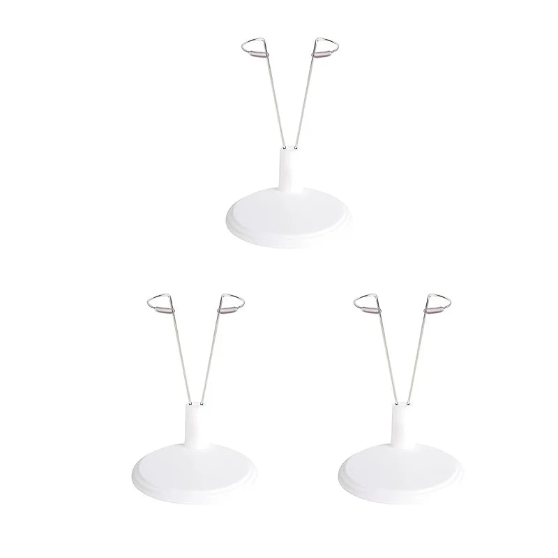 3pcs adjustable doll holder, suitable for labubu doll plastic display support accessories (excluding dolls) Qme WHITE