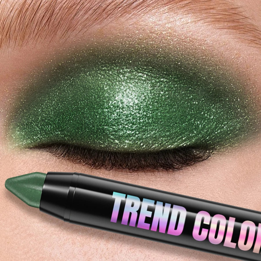 25 Colors Glitter Eyeshadow Eyeliner Pencil Waterproof Pearlescent Qme 13