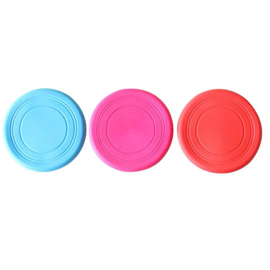 A 6 Colors Silicone Flying Saucer Funny Dog Cat Toy Dog Game Flying Discs Resistant Chew Puppy Training Interactive Pet Supplies Qme 3pcs Image Style 18cm