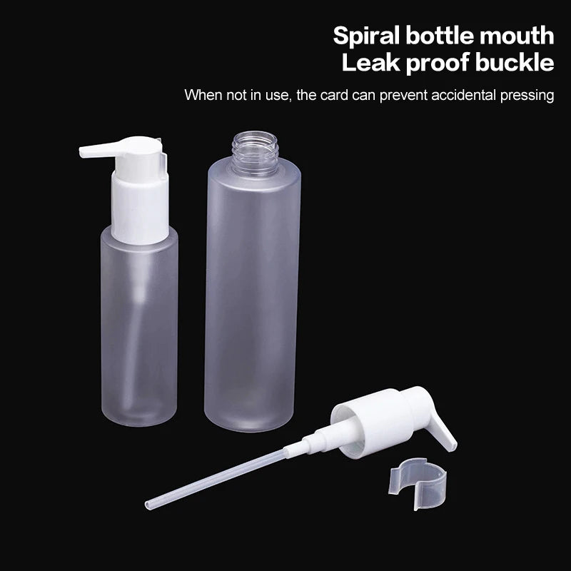 Flat-shoulder Lotion Bottles Empty Pump Dispensers Travel Cosmetic Use Qme