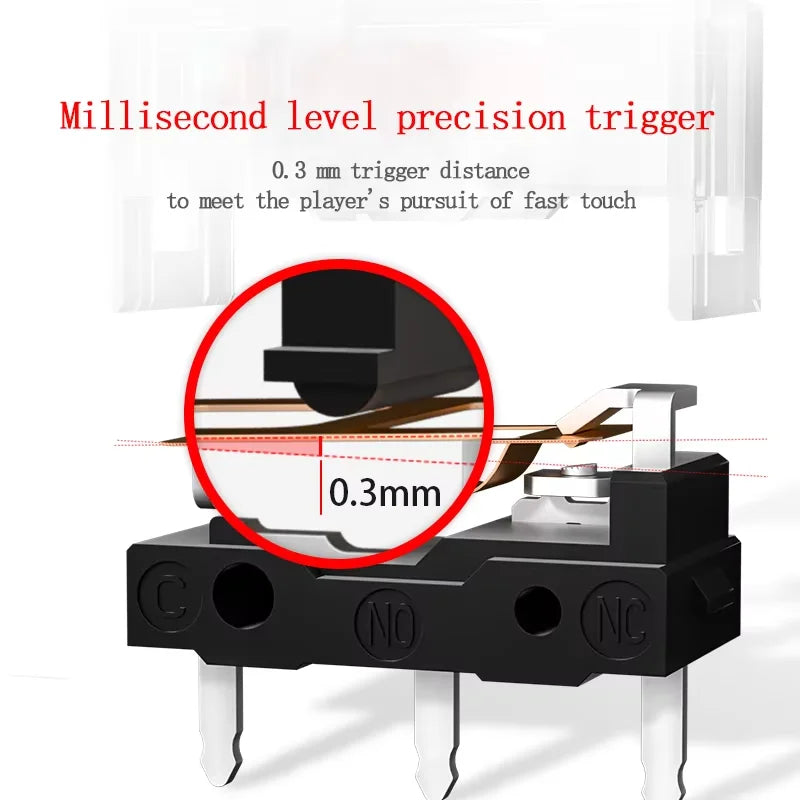 Kailh Micro Switch GM8.0 Mouse Switch Esports Mouse Accessory Computer Mice Gold Contactor 80 Million Click Left Right Button Qme