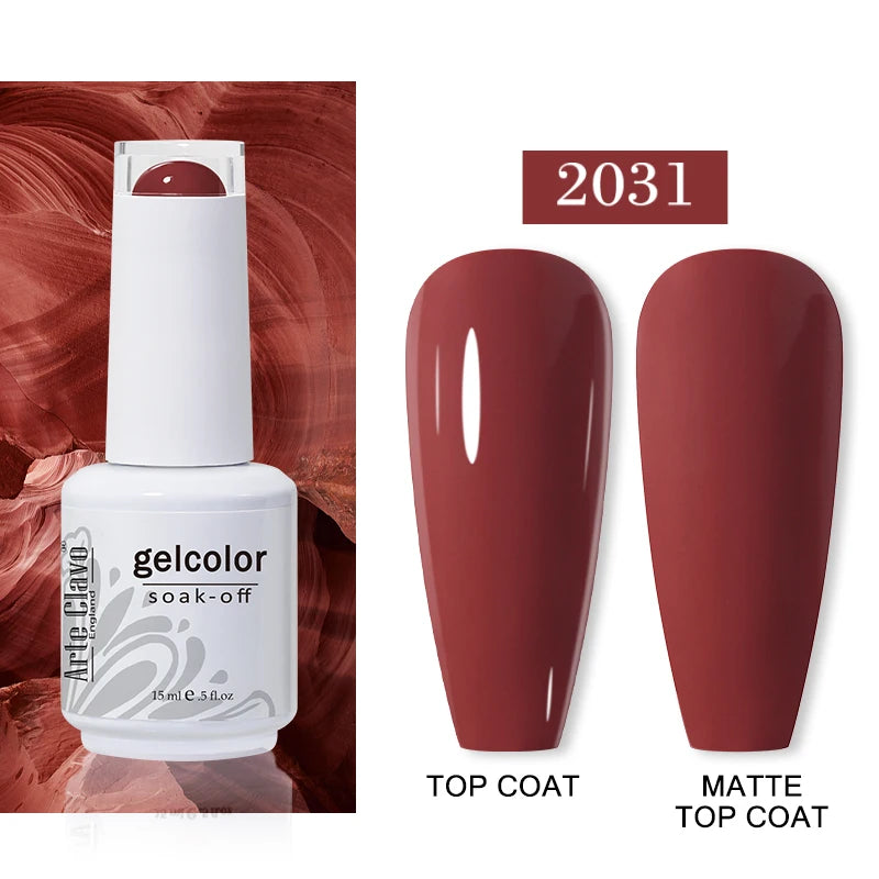 Arte Clavo Autumn Nail Gel Polish Caramel Winter Soak Off UV LED Art