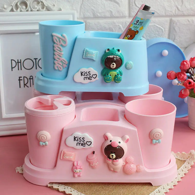 Hello Kitty Kuromi Toothbrush Holder Home Bathroom Storage Box Qme 8